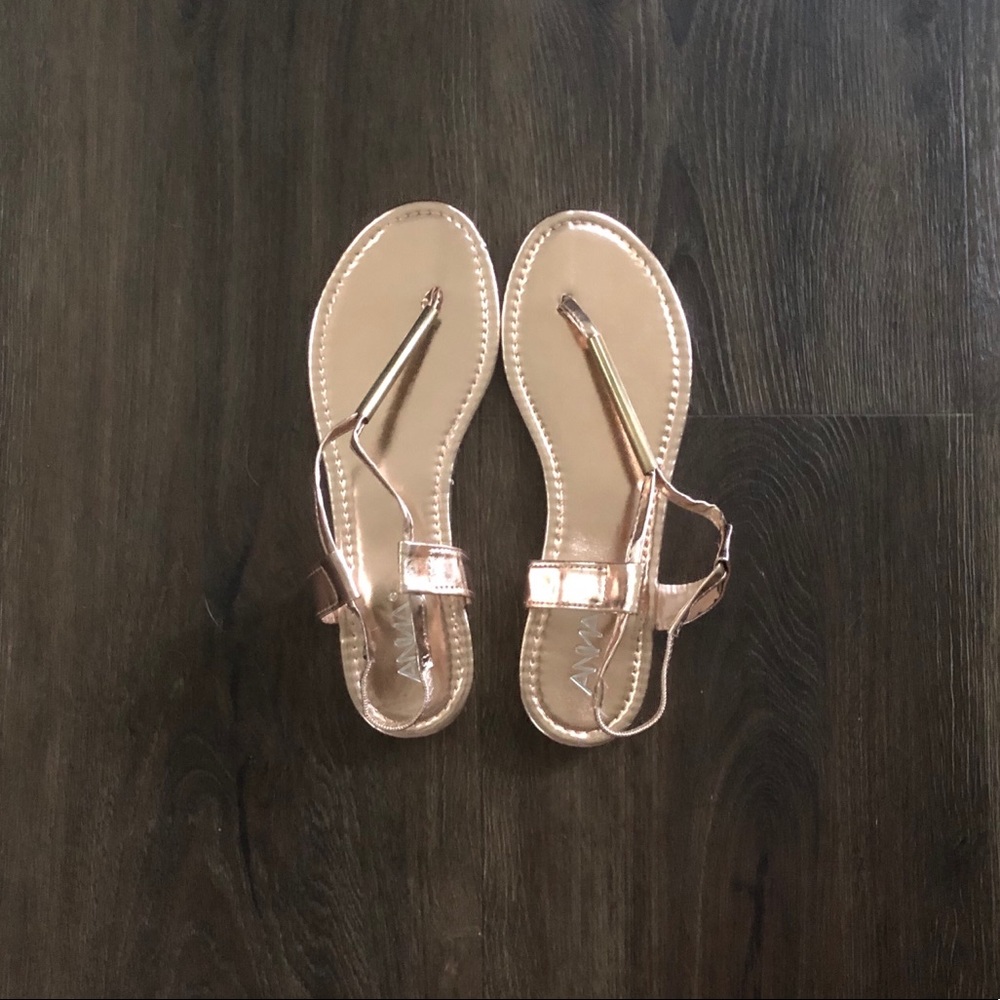 Rose gold sandals